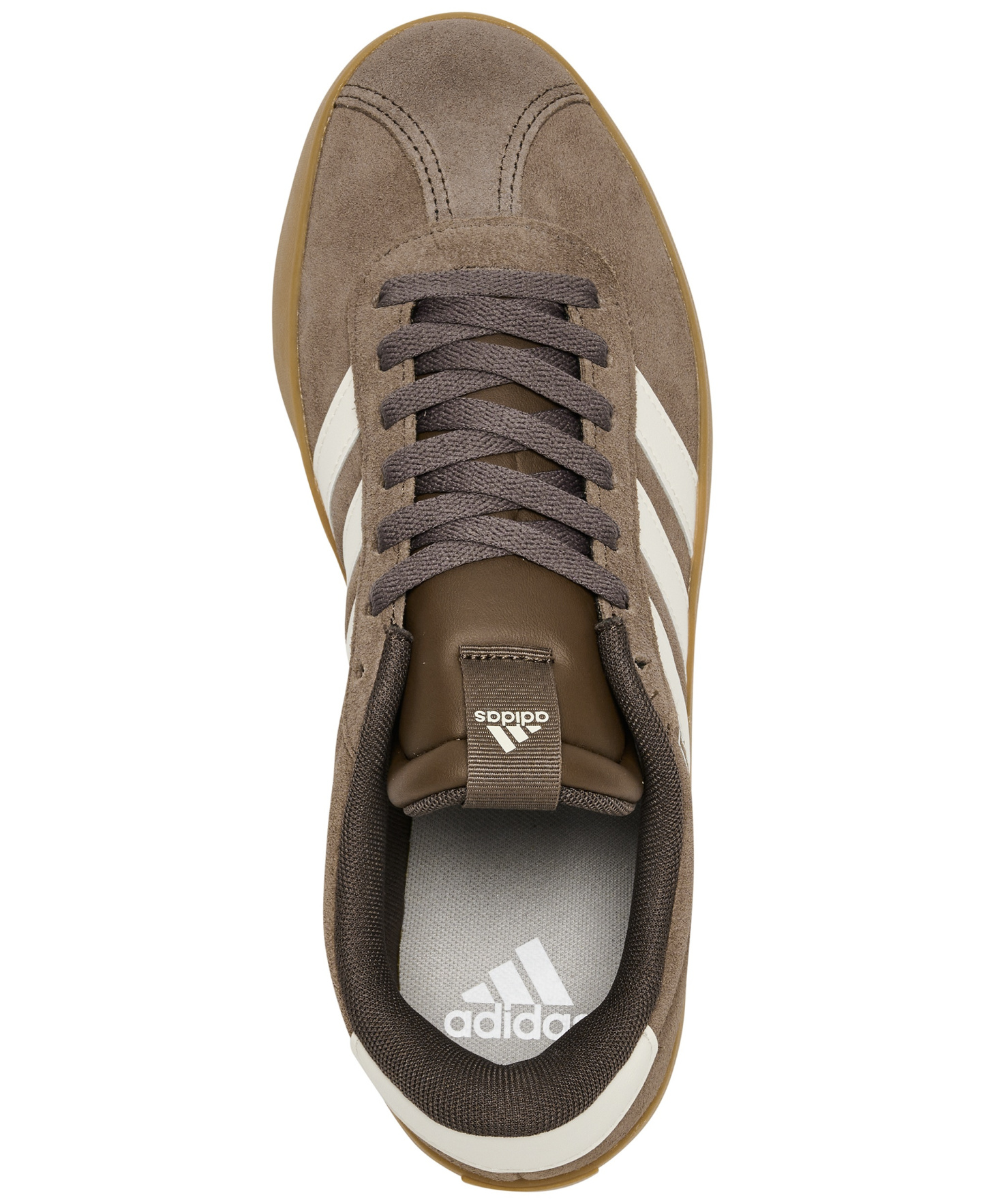 adidas Women's VL Court 3.0 Casual Sneakers from Finish Line - Earth, White, Gum