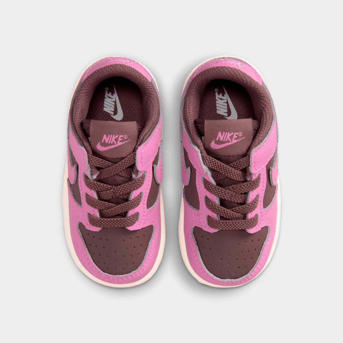 Kids' Toddler Nithtke Dunk Low Casual Shoes - Tattoo/Pale Ivory/Light Magenta - Top view