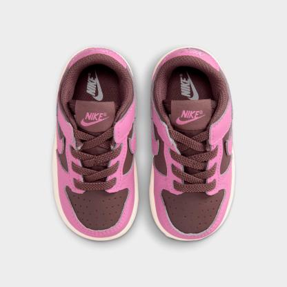 Kids' Toddler Nithtke Dunk Low Casual Shoes - Tattoo/Pale Ivory/Light Magenta - Top view