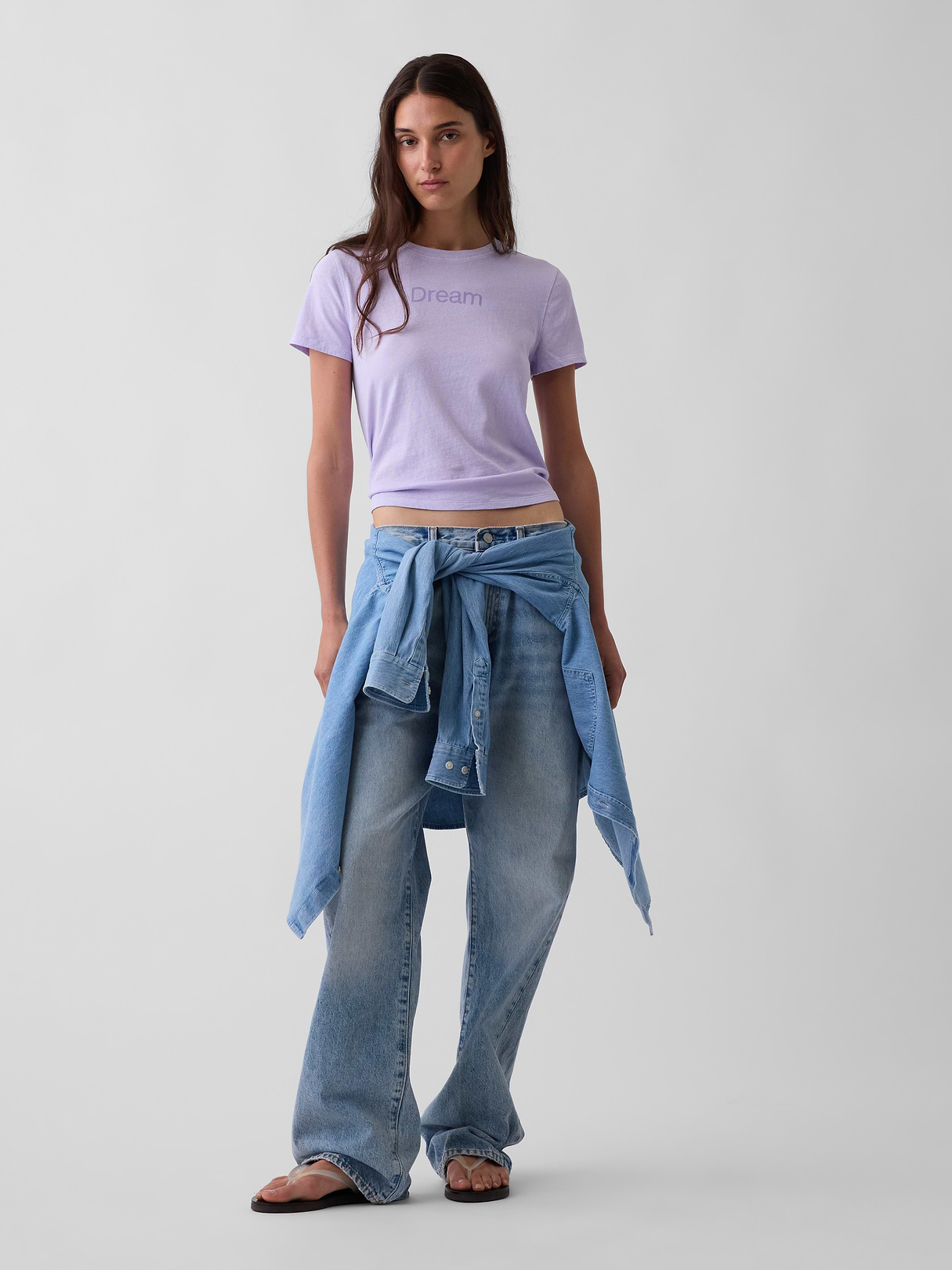 100% Cotton Authentic Shrunken T-Shirt - Dream purple