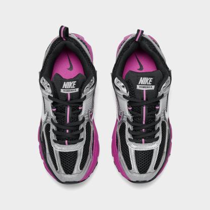 Big Kids' Nithtke Vomero 5 Casual Shoes - Part 1 - Off Noir/Fire Pink/Photon Dust/Metallic Silver - Top view