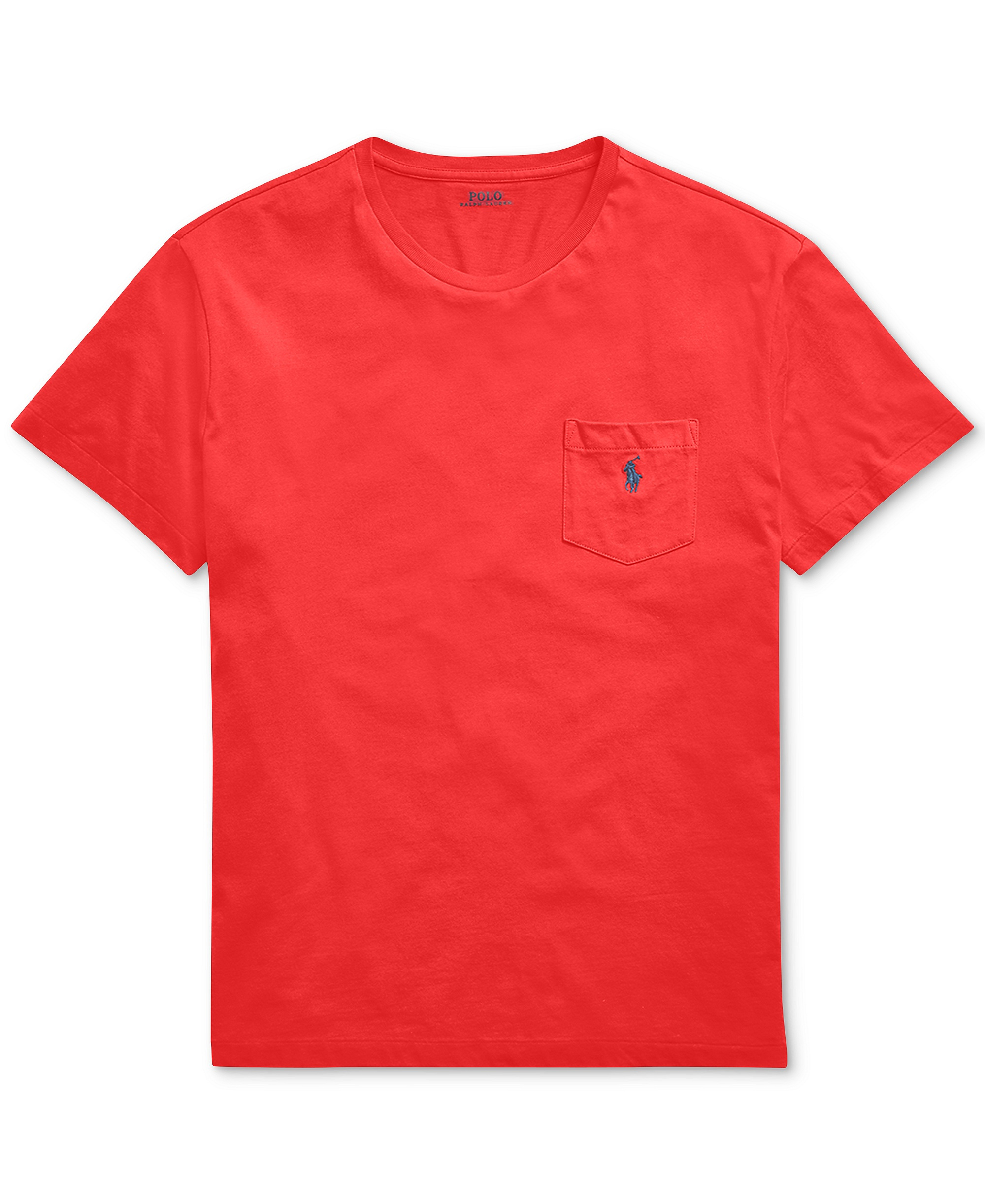 Polo Ralph Lauren Men's Big & Tall Crew-Neck Pocket T-Shirt - Red/Black