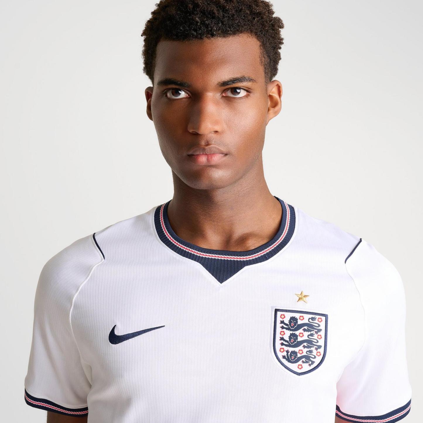 Men's Nike England 2026 Stadium Home Dri-FIT Replica Soccer Jersey - White/Speed Red/Obsidian