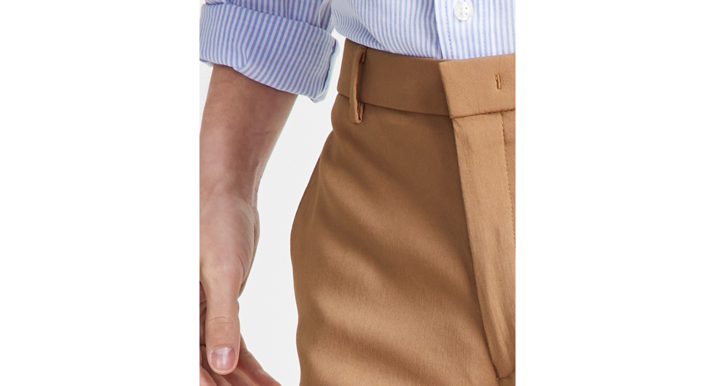 Tommy Hilfiger Men's Modern-Fit TH Flex Stretch Solid Performance Pants - Light Camel