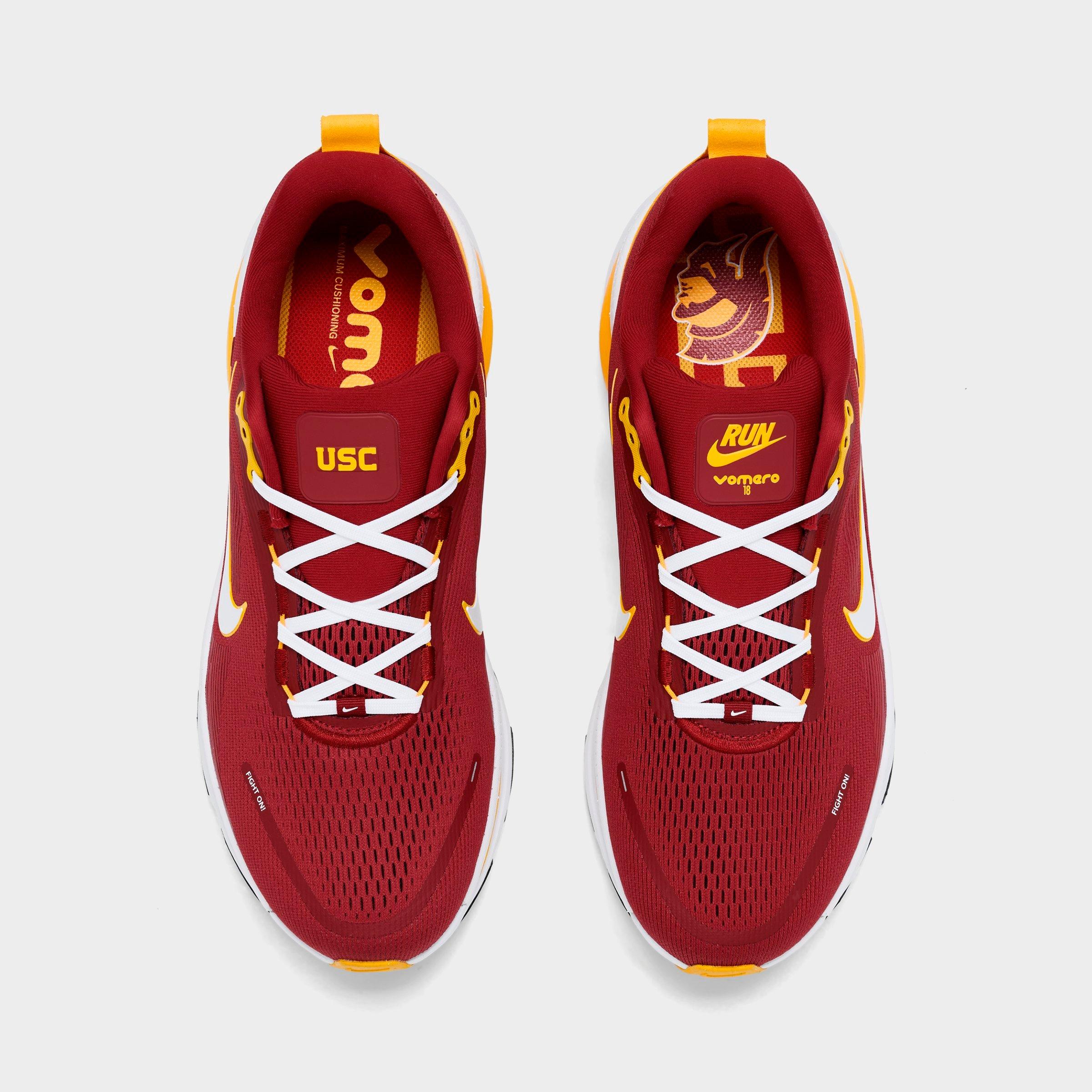 Men's Nithtke Vomero 18 Purdue Boilermakers Running Shoes - Part 1 - Team Crimson/University Gold/White - Top view