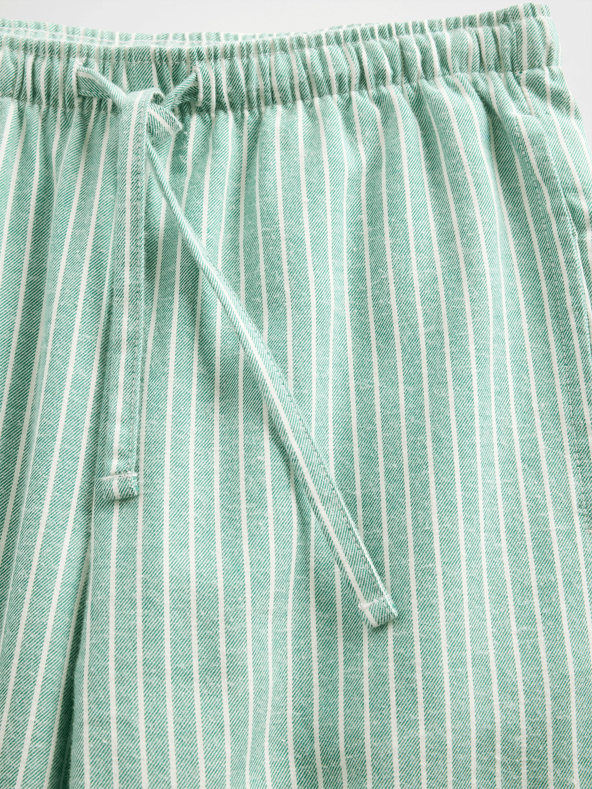 Adult Softest Flannel PJ Pants - Green & white stripe