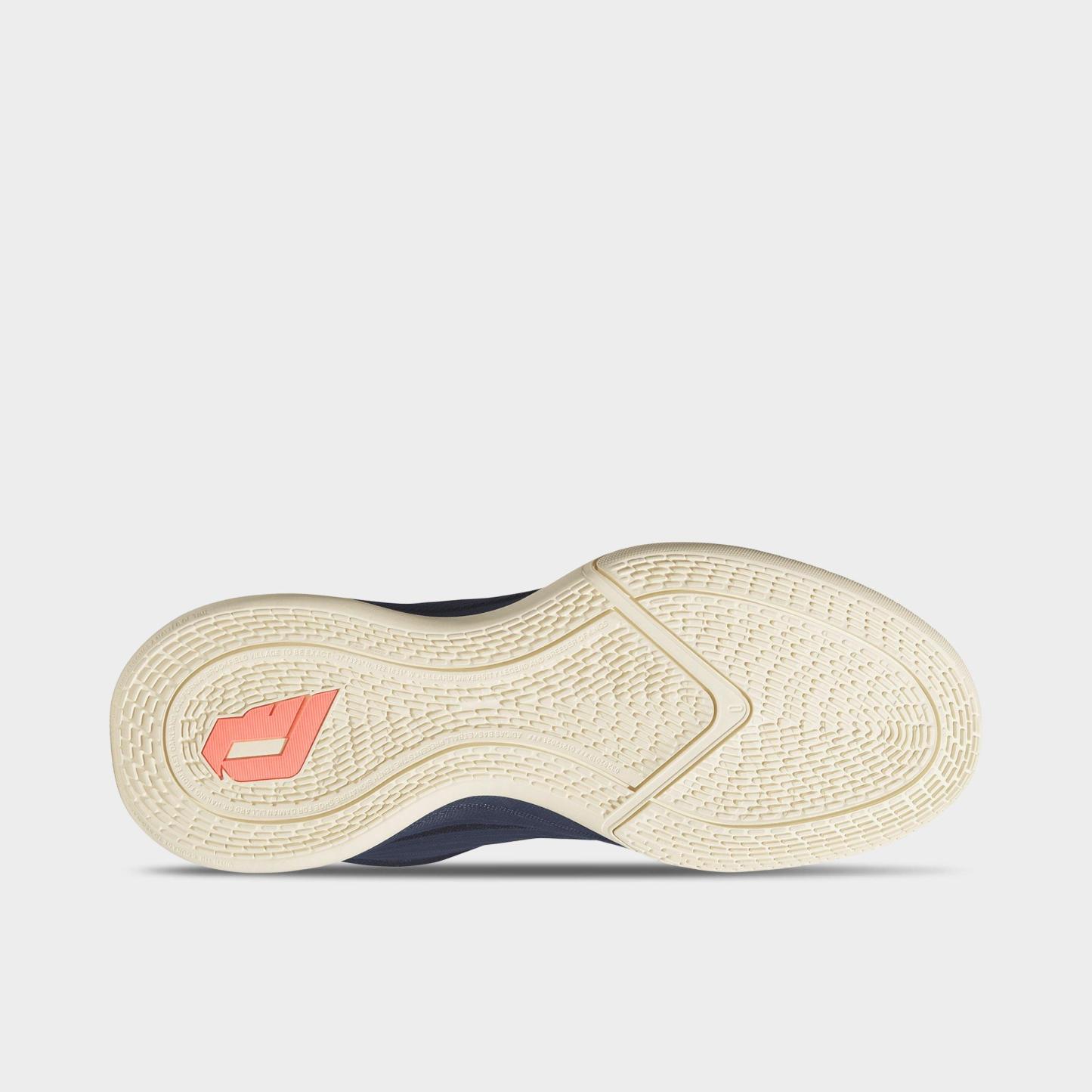 Men's adidas Dame X Basketball Shoes - Night Indigo/Warm Vanilla/Solar Turbo - Bottom view