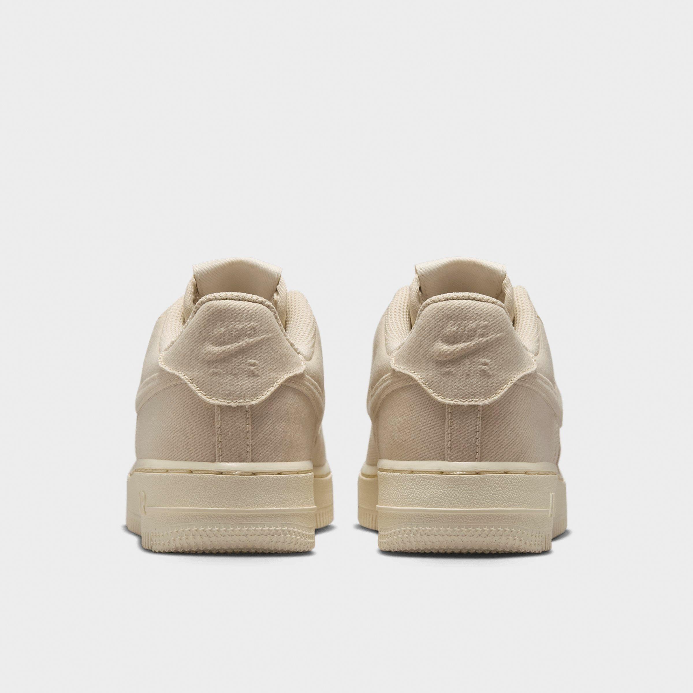 Big Kids' Nithtke Air Force 1 Low Casual Shoes - Beach/Coconut Milk/Sail/Beach - Back view