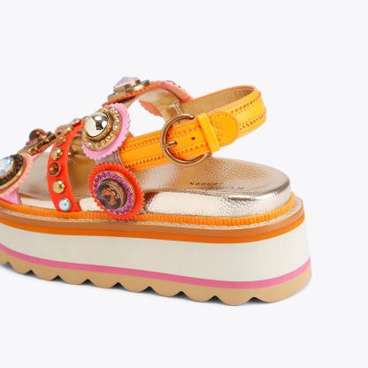 Kurt Geiger London Octavia Slingback Platform Sandal - Multi Colored - view 4