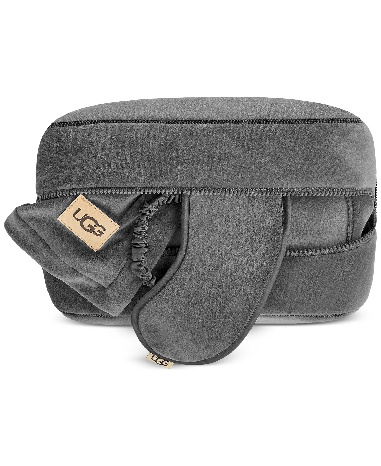 UGG® Raegan 3-Piece Throw, Eye Mask and Case Gift Set - Charcoal