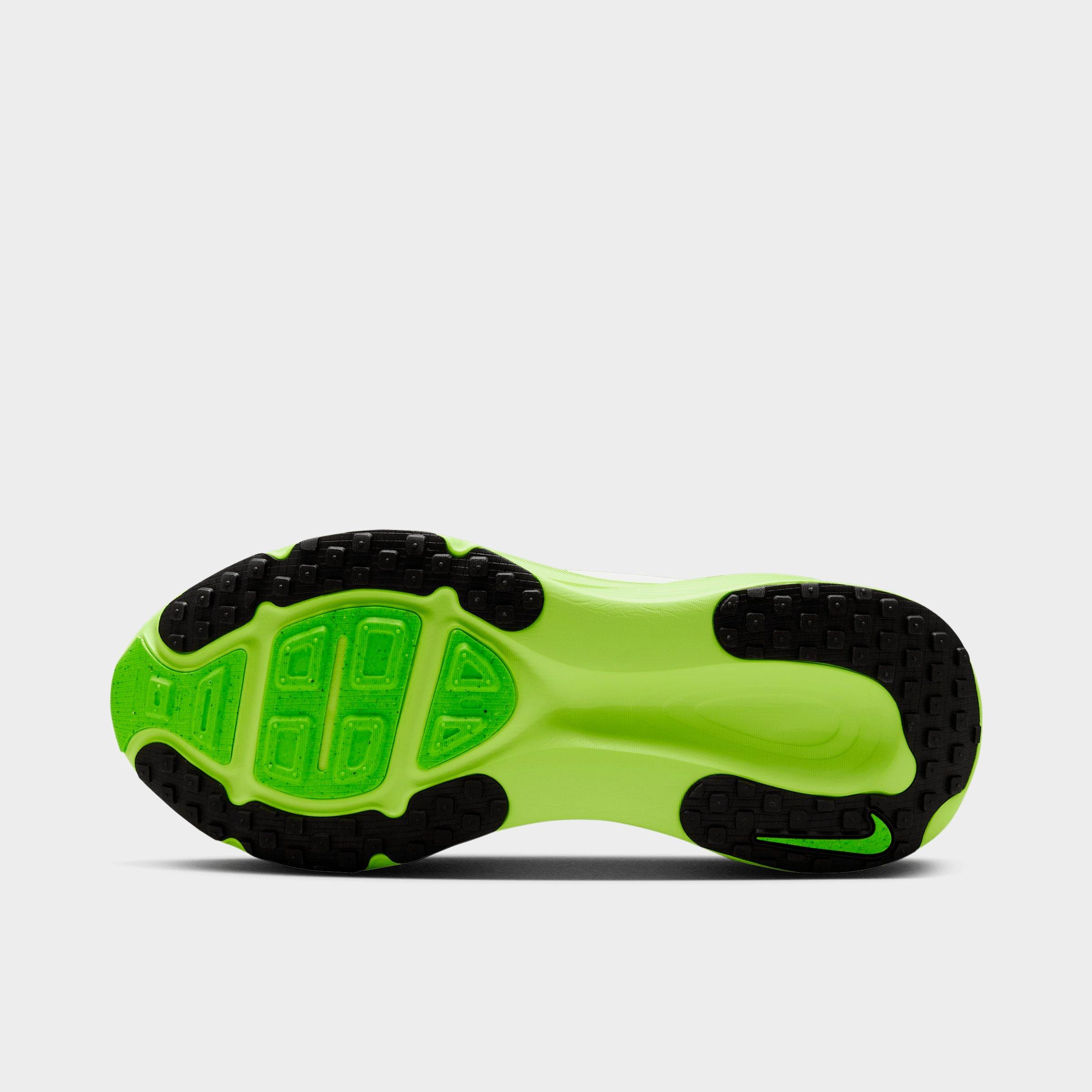 Men's Nithtke Vomero 18 Running Shoes - Part 2 - White/Electric Green/Volt/Black - Bottom view