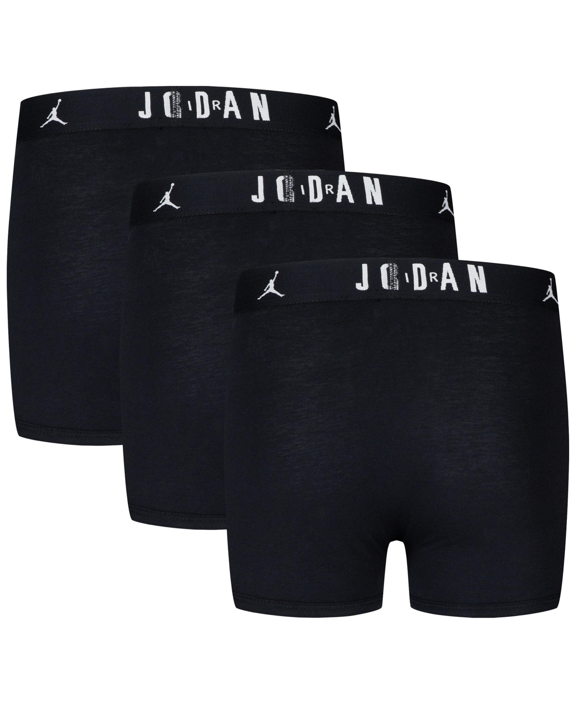 Jordan Boys' 8-20 Flight Dri-Fit Cotton Core Boxer Briefs, 3-Pack - Black