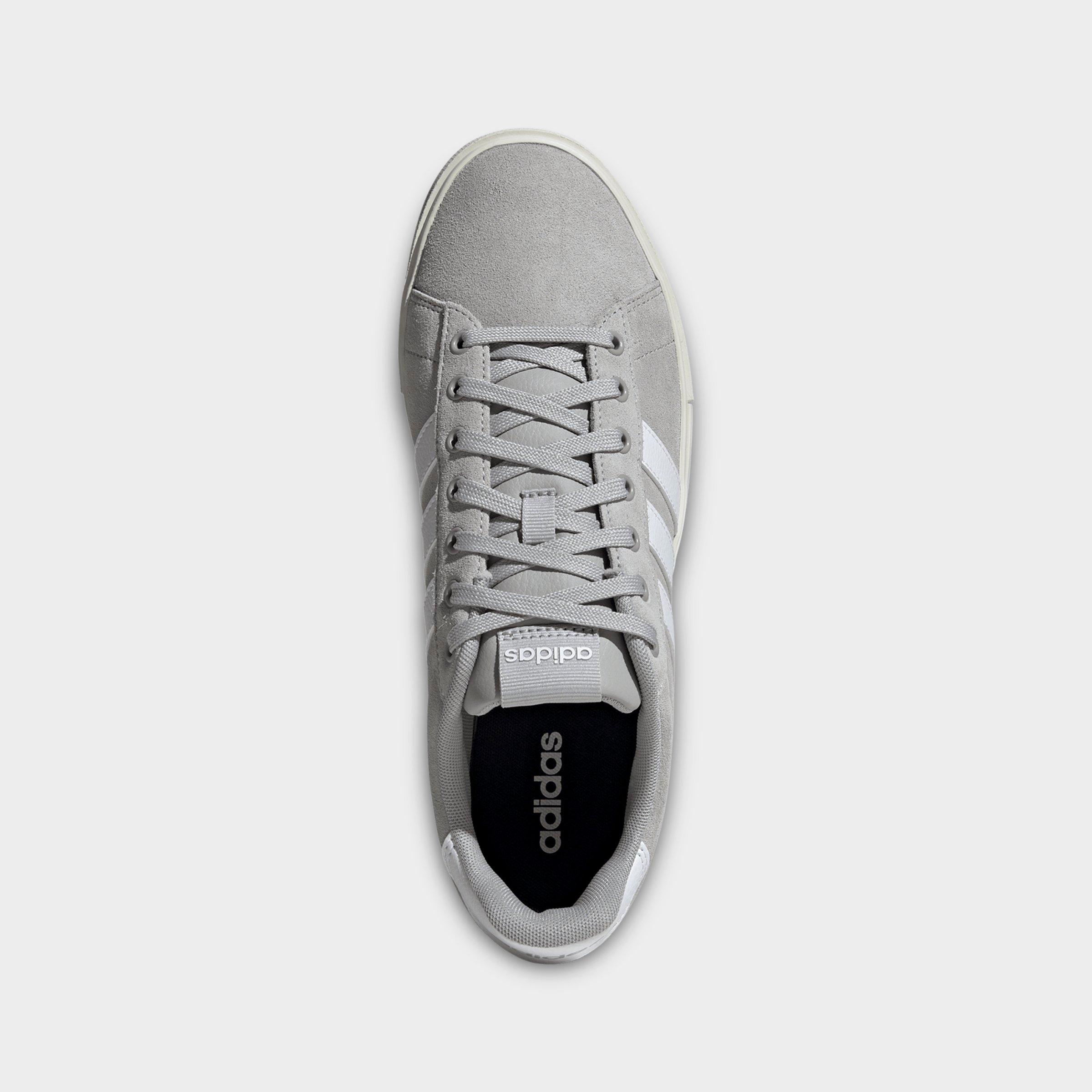 Men's adidas Daily 4.0 Casual Shoes (Big Kids' Sizes Available) - Part 2 - Grey/Cloud White/Off White - Top view