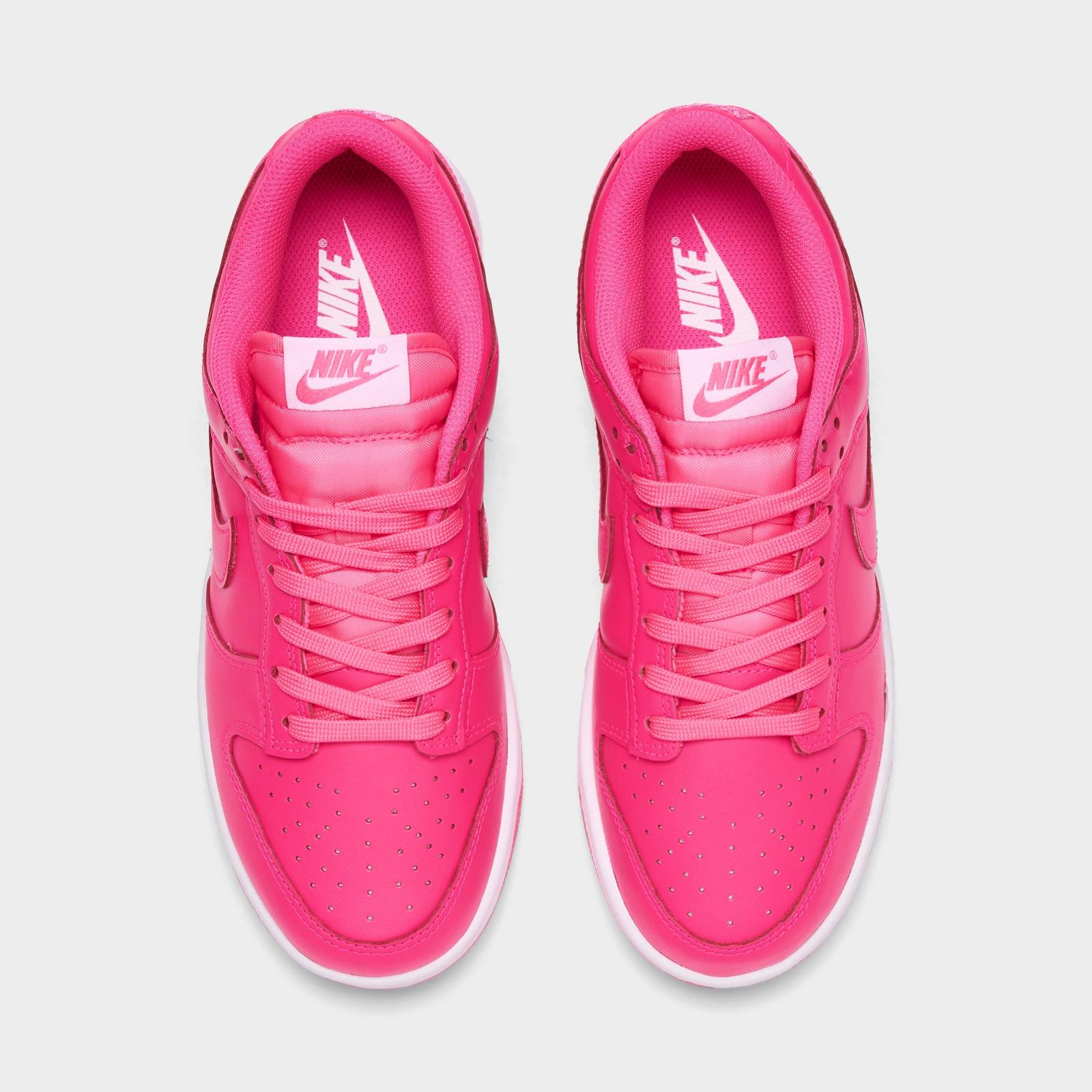Women's Nike Dunk Low Casual Shoes - Hyper Pink/White/Hyper Pink