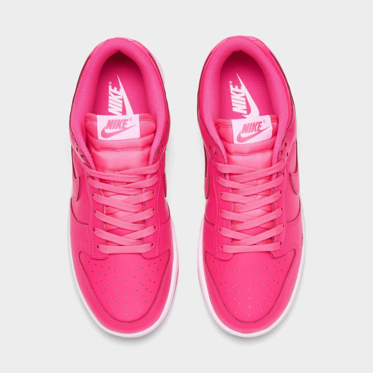 Women's Nike Dunk Low Casual Shoes - Hyper Pink/White/Hyper Pink