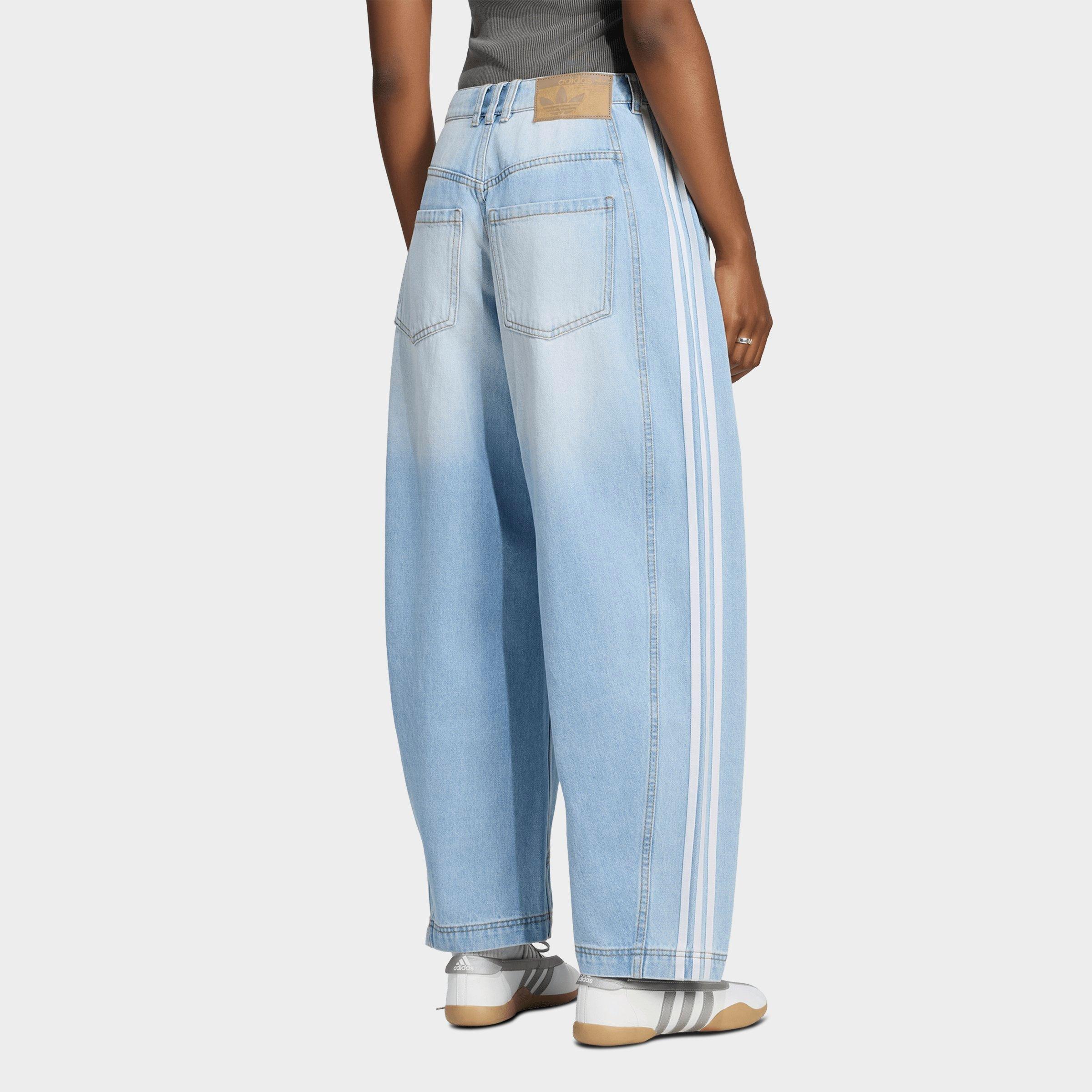 Women's adidas Originals Denim Barrel Pants - Light Blue