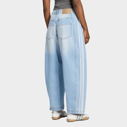 Women's adidas Originals Denim Barrel Pants - Light Blue