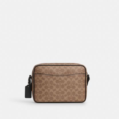 Colton Crossbody Bag 25 In Signature Canvas - Matte Black/Tan Black - view 5