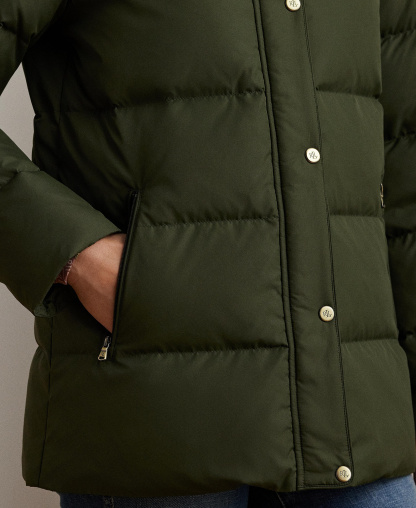 Lauren Ralph Lauren Women's Faux-Fur Hooded Puffer Coat - Litchfield Loden