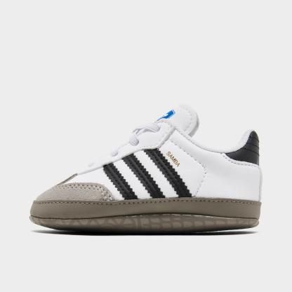 Infant adidas Originals Samba Stretch Lace Crib Shoes - White/Black/Clear Granite - view 1