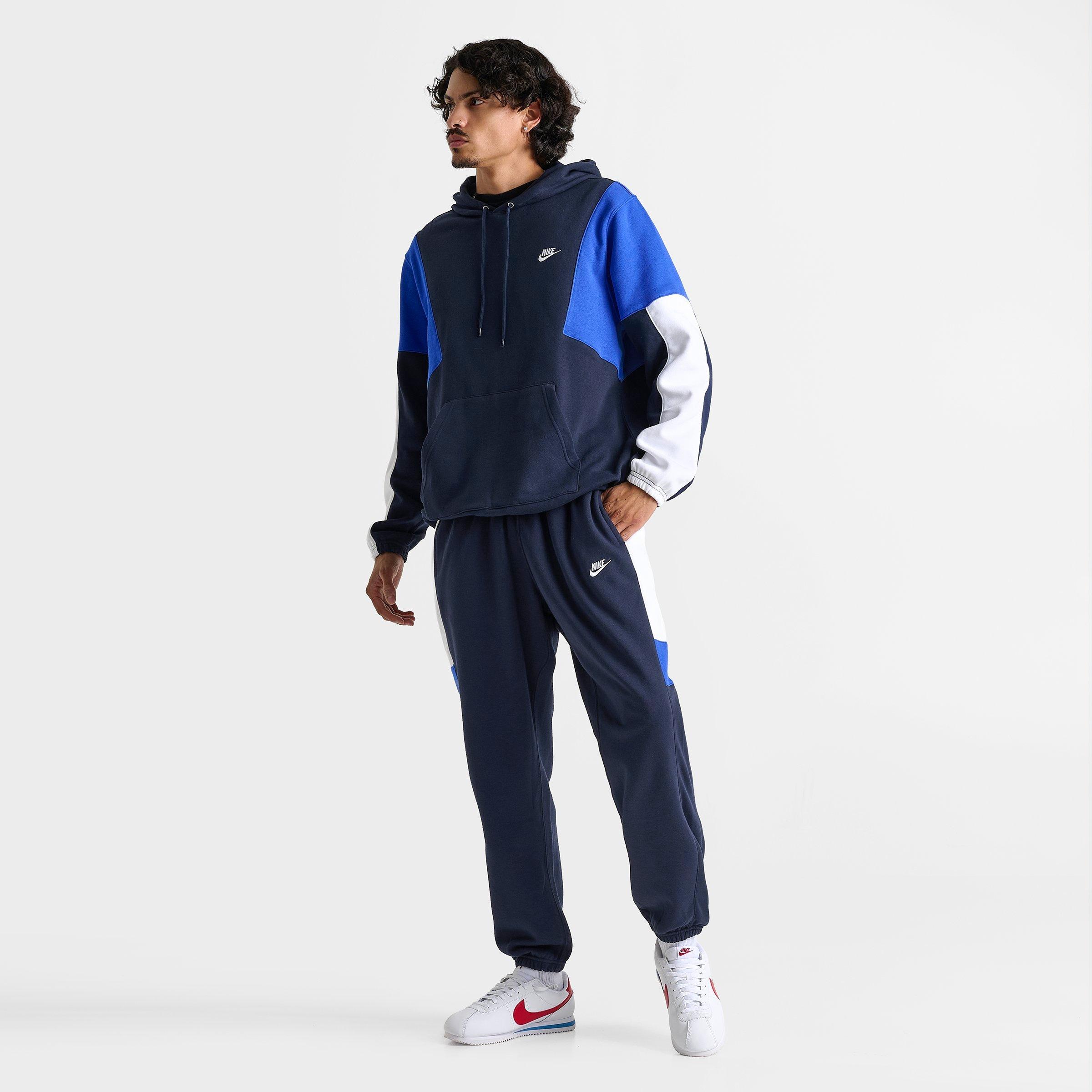 Men's Nithtke Club Fleece Tracksuit Jogger Pants - Obsidian/White/Game Royal/White