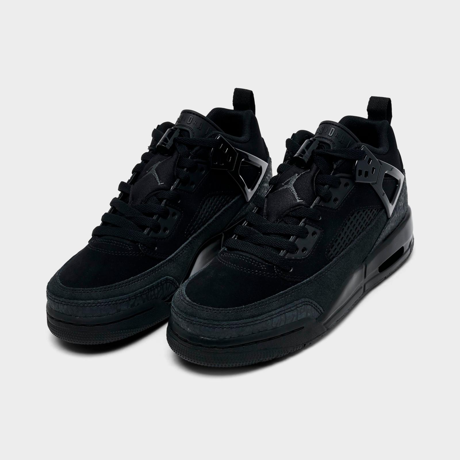 Big Kids' Jordan Spizike Low Casual Shoes - Black/Anthracite/Black - Left shoe facing left. Outside of the shoe. - view 2