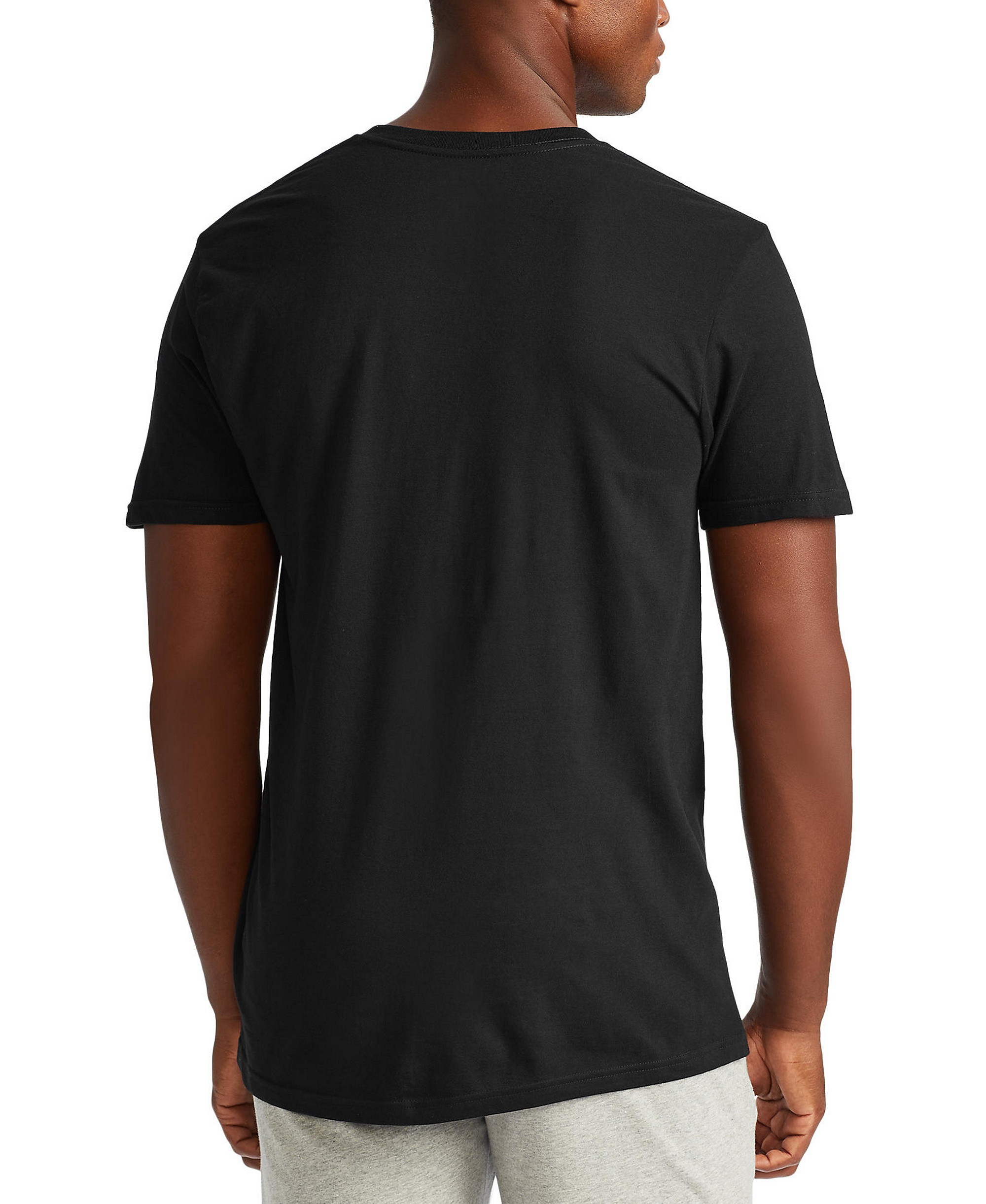 Polo Ralph Lauren Men's 3-Pack V-Neck Classic Undershirts - Polo Black