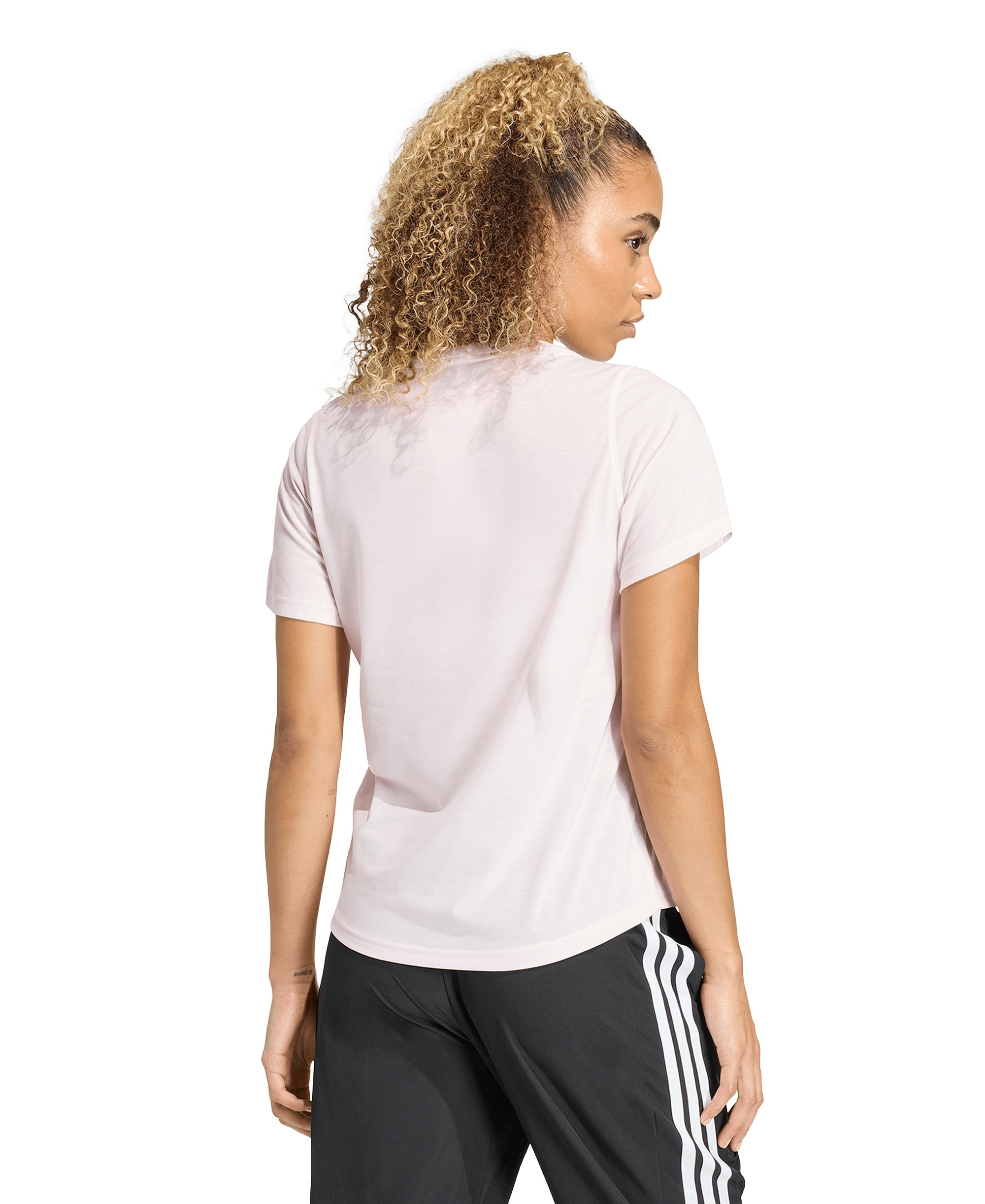 adidas Women's Workout Essentials Seamless Scoop Neck T-Shirt - Clear Pink