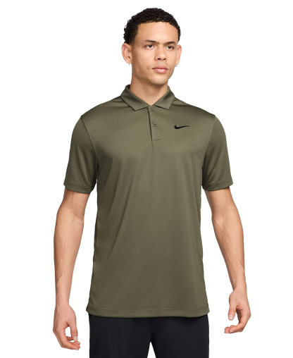 Nike Men's Relaxed-Fit Core Dri-FIT Short-Sleeve Golf Polo Shirt - Medium Olive/black