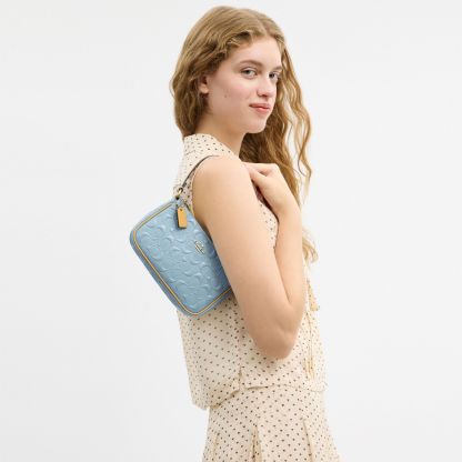 Nolita 19 In Signature Leather With Charms - Gold/Light Blue - view 2