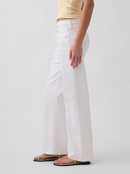 Low Rise '90s Loose Jeans - Fresh white