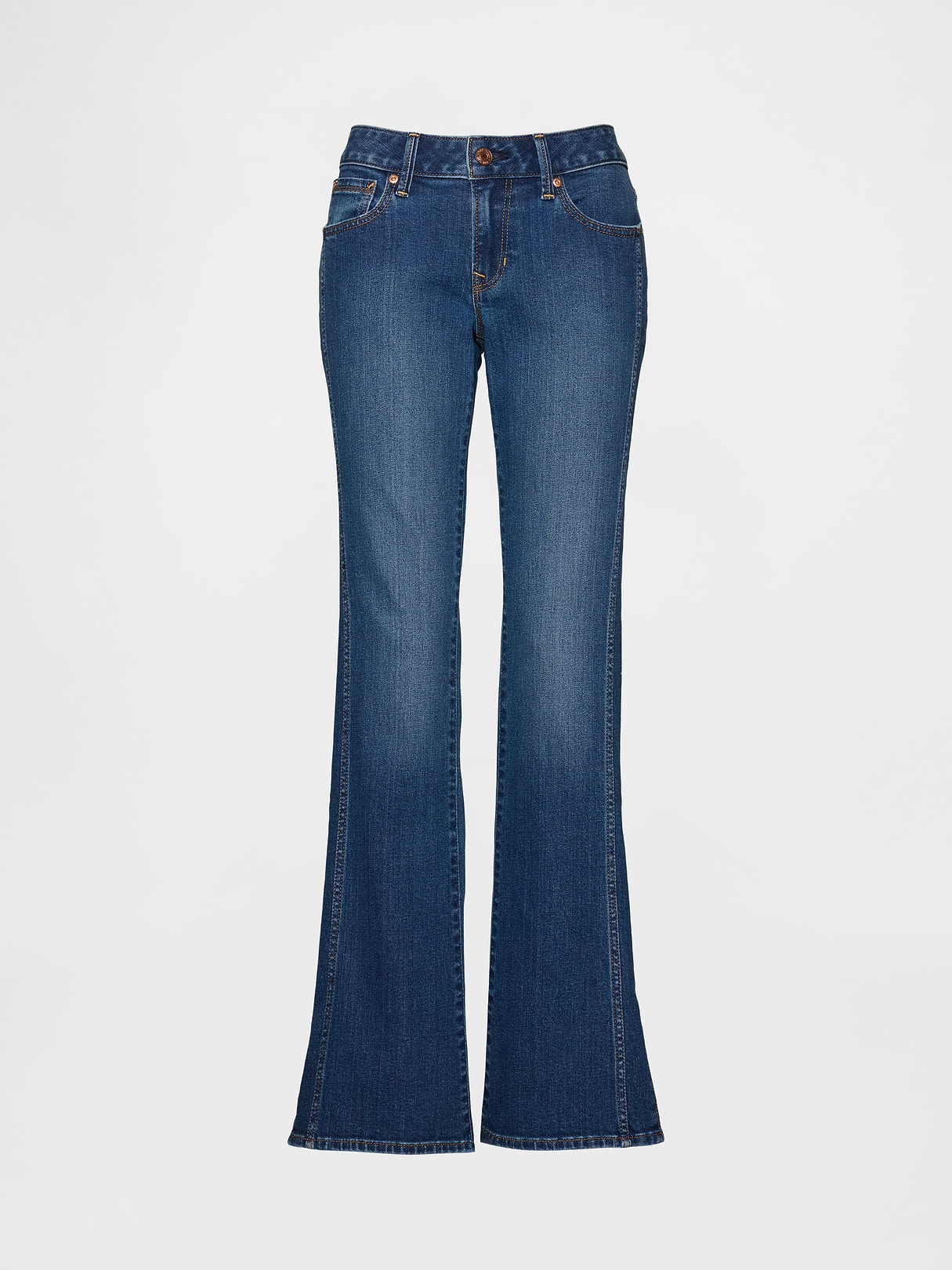 Low Rise Long & Lean Split-Hem Jeans - Dark wash