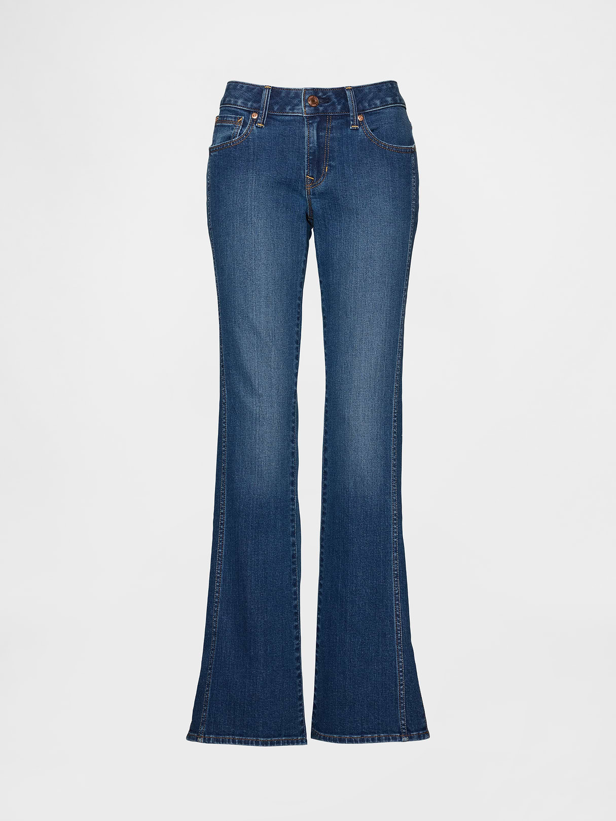 Low Rise Long & Lean Split-Hem Jeans - Dark wash
