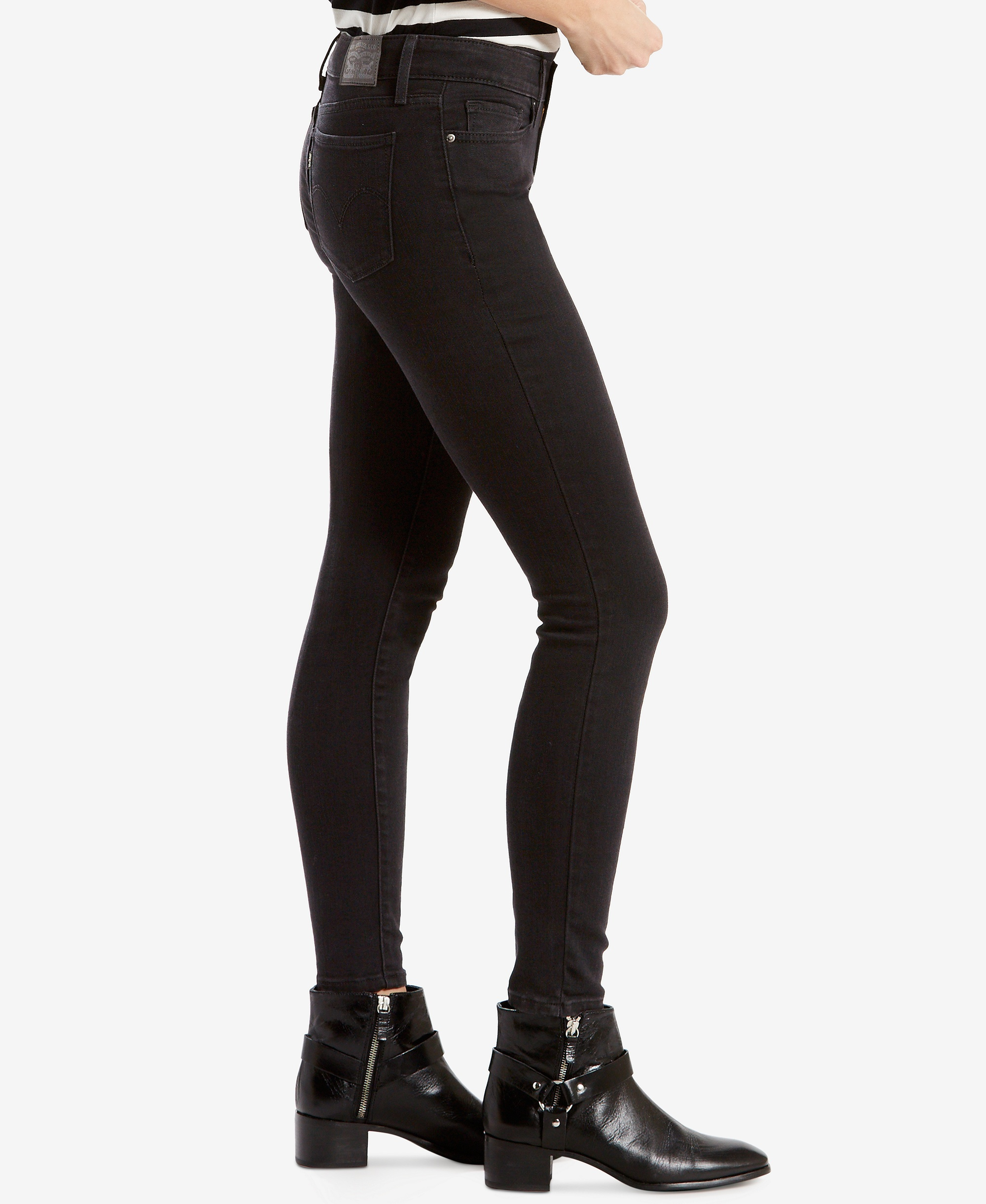 Levi's Women's 711 Mid-Rise Stretch Skinny Jeans - Soft Black
