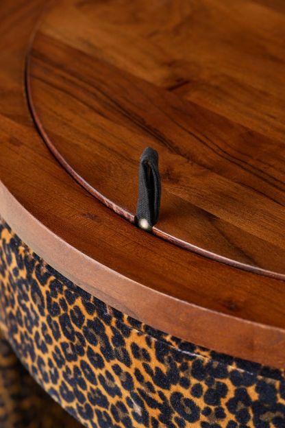 Jane Upholstered Vanity & Stool Set - Leopard - view 4