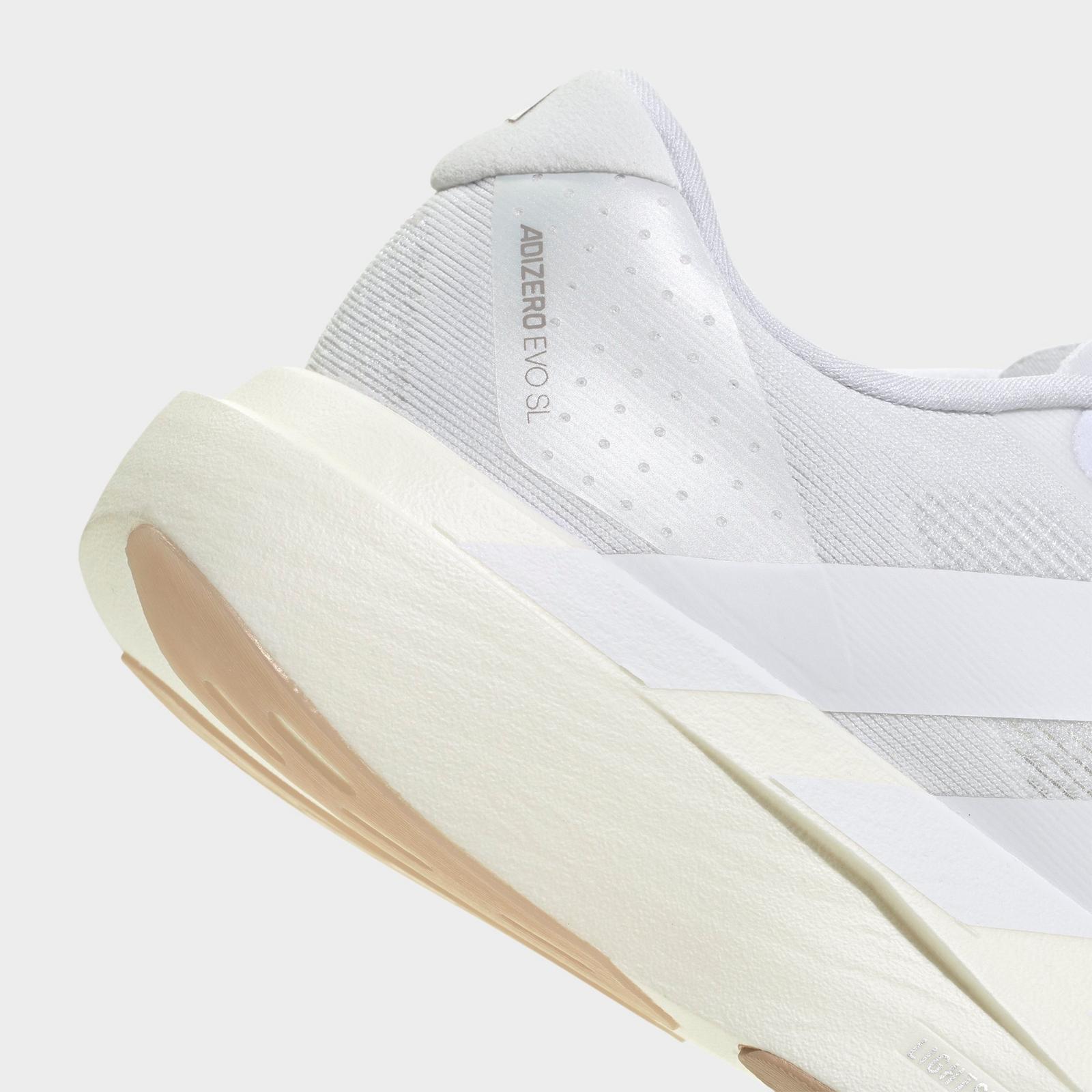 Women's adidas Adizero EVO SL Running Shoes - Cloud White/Cloud White/Warm Sandstone - view 3