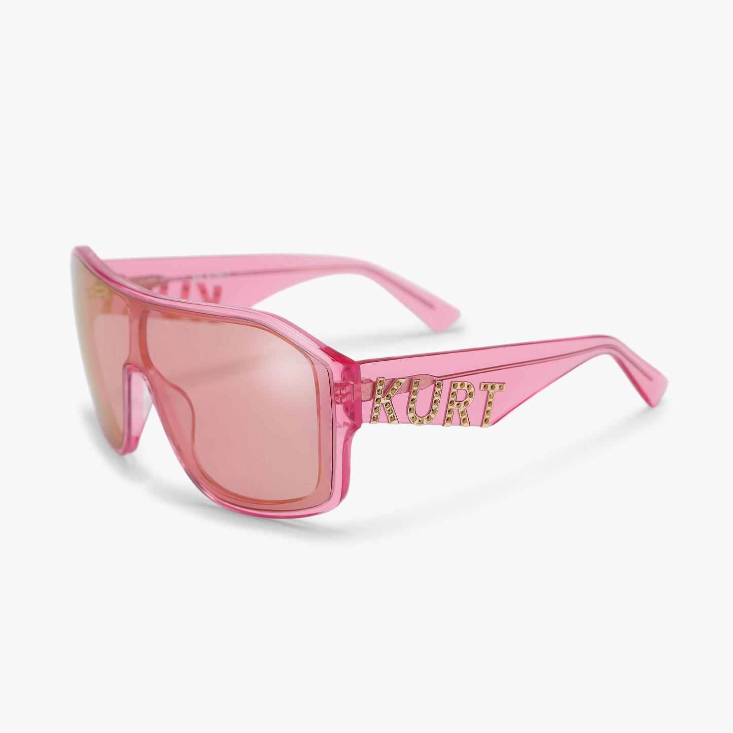 Kurt Geiger London Kurt Oversized Visor Sunglasses - Pink - view 3