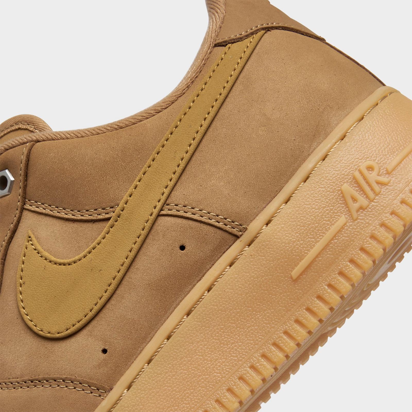 Men's Nike Air Force 1 '07 WB Casual Shoes - Flax/Wheat/Gum Light Brown/Black