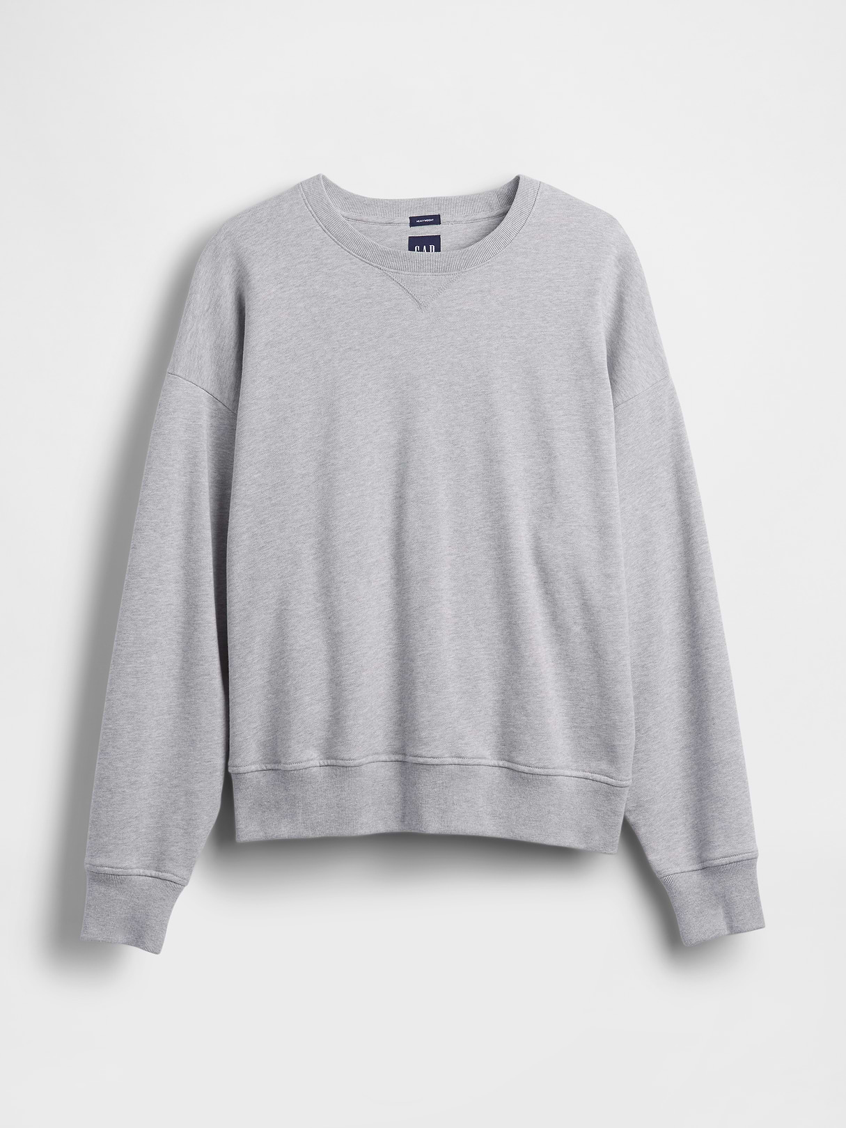 Adult Heavyweight French Terry Oversized Sweatshirt - Light heather grey