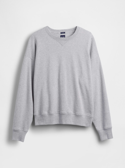 Adult Heavyweight French Terry Oversized Sweatshirt - Light heather grey