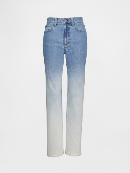 High Rise '90s Slim Straight Jeans - Blue ombré