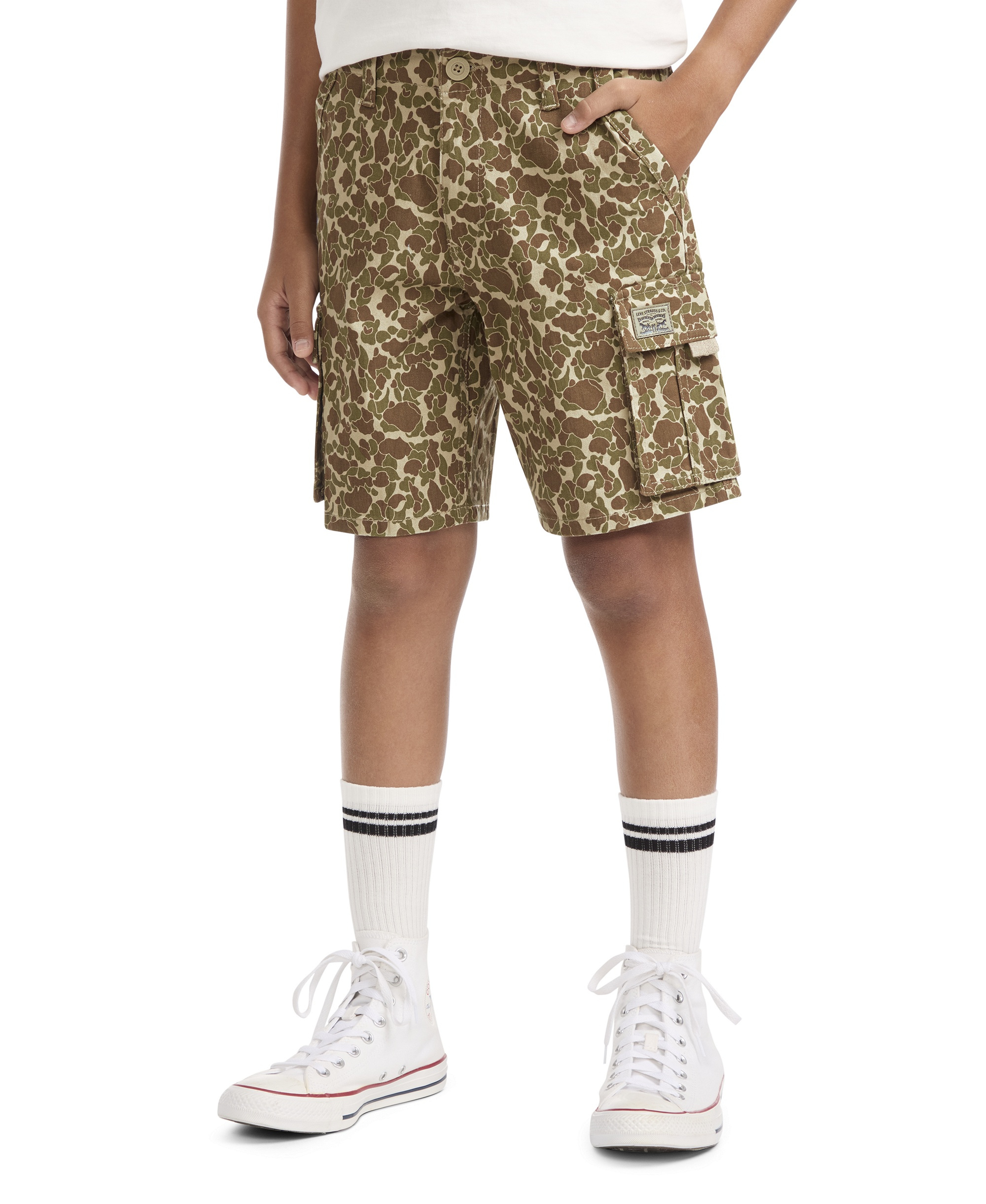 Levi's Boys' 8-20 Traditional Cargo Shorts - Harvest Gold Camo