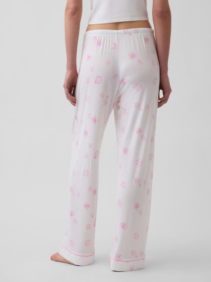 SoftMade Modal PJ Pants - Sea shell pink print