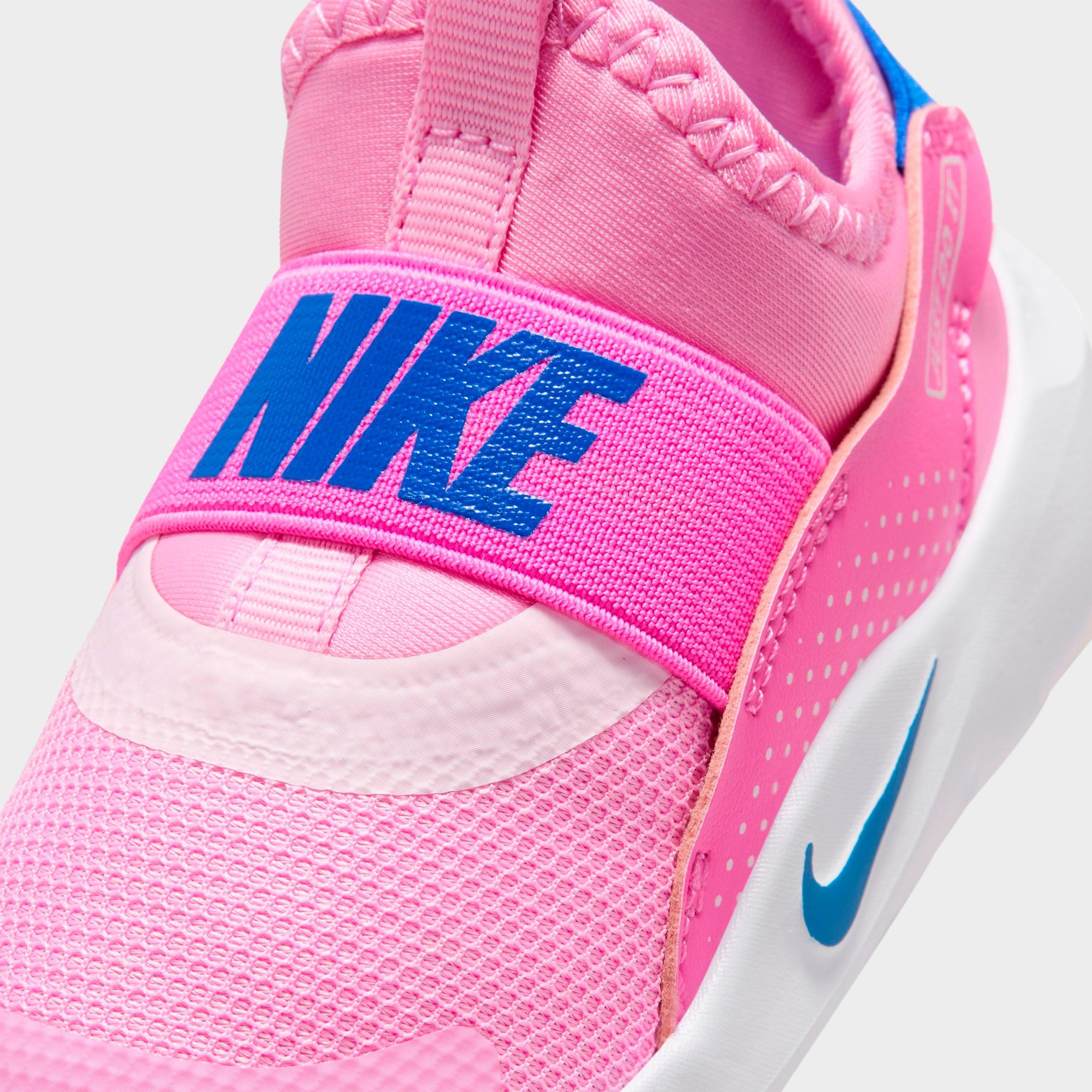 Kids' Toddler Nithtke Flex Runner 4 Running Shoes - Pink Rise/Playful Pink/Pink Foam/Racer Blue - Detail shot