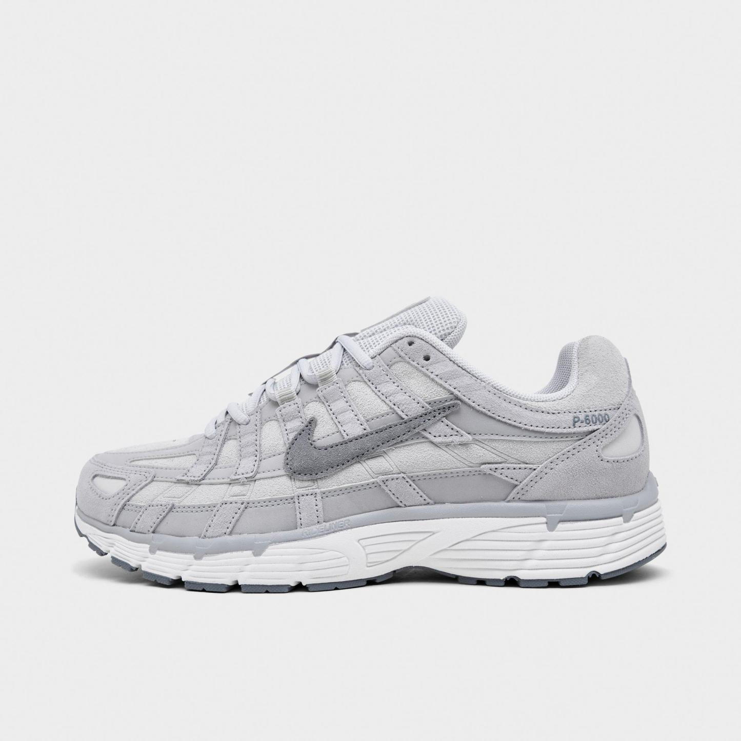Men's Nithtke P-6000 SE Casual Shoes - Pure Platinum/Wolf Grey/Summit White/Cool Grey - Left shoe facing left. Outside of the shoe.