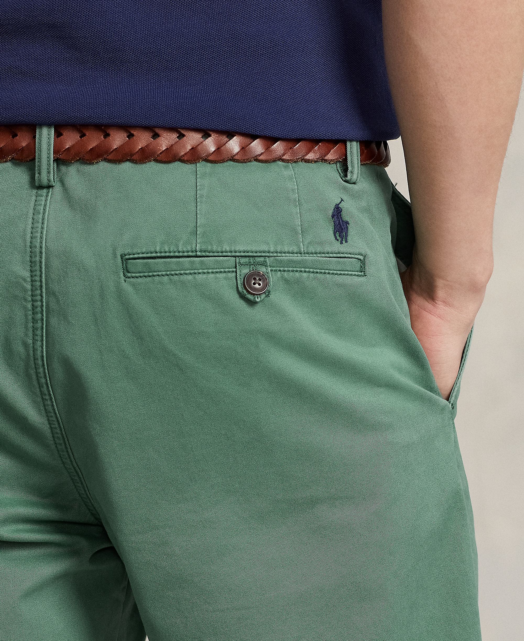 Polo Ralph Lauren Men's Stretch Classic-Fit Chino Shorts, 9" inseam - Washed Forest