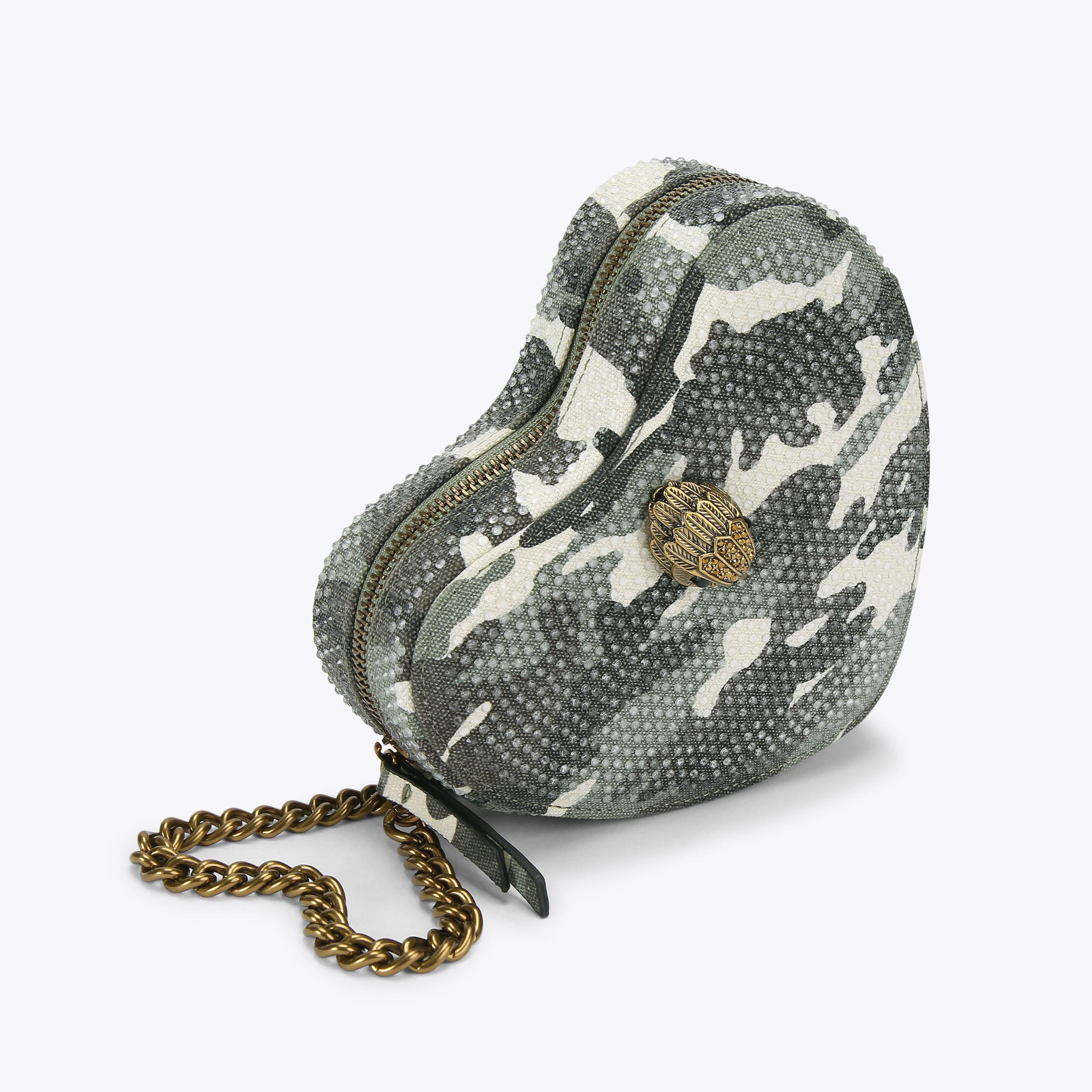 Kurt Geiger London Fabric Kensington Heart Bag - Green - view 6
