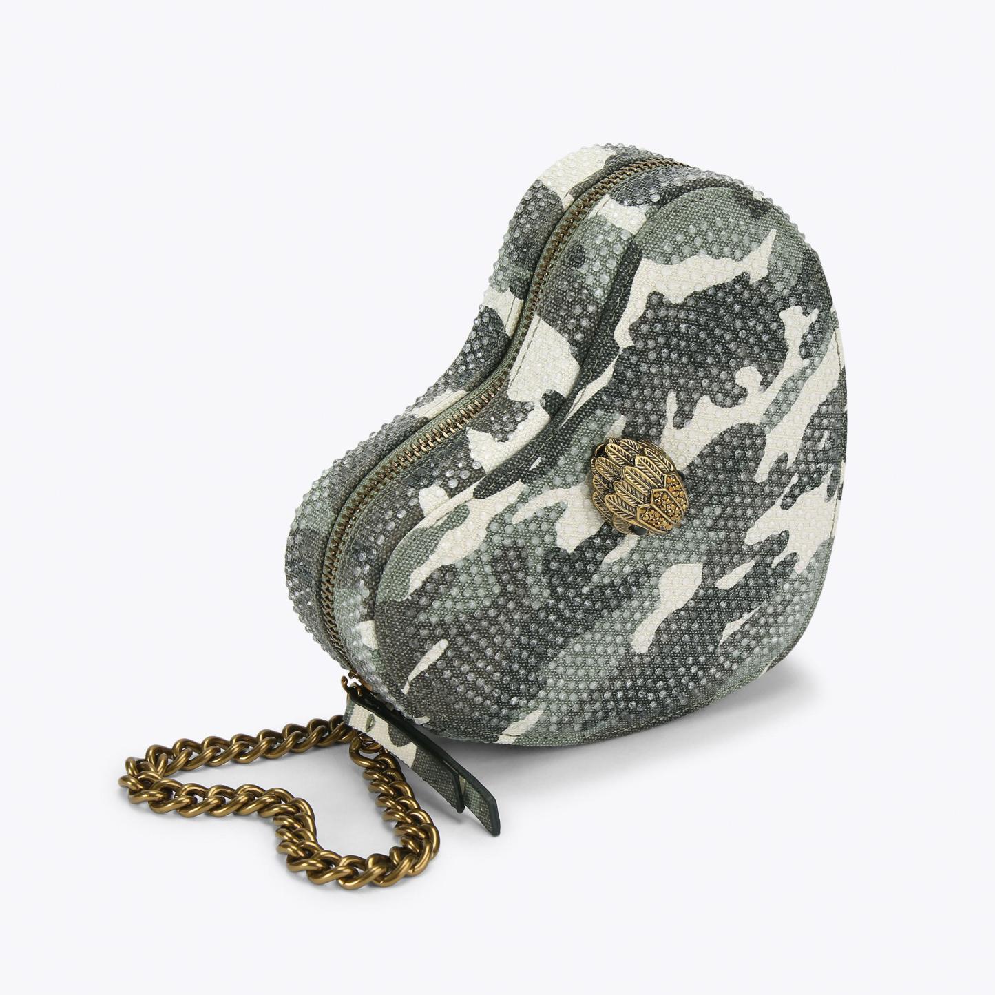 Kurt Geiger London Fabric Kensington Heart Bag - Green - view 6