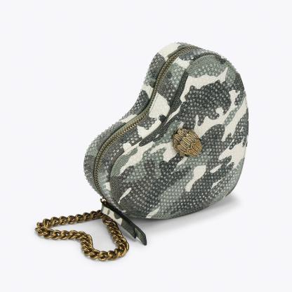 Kurt Geiger London Fabric Kensington Heart Bag - Green - view 6