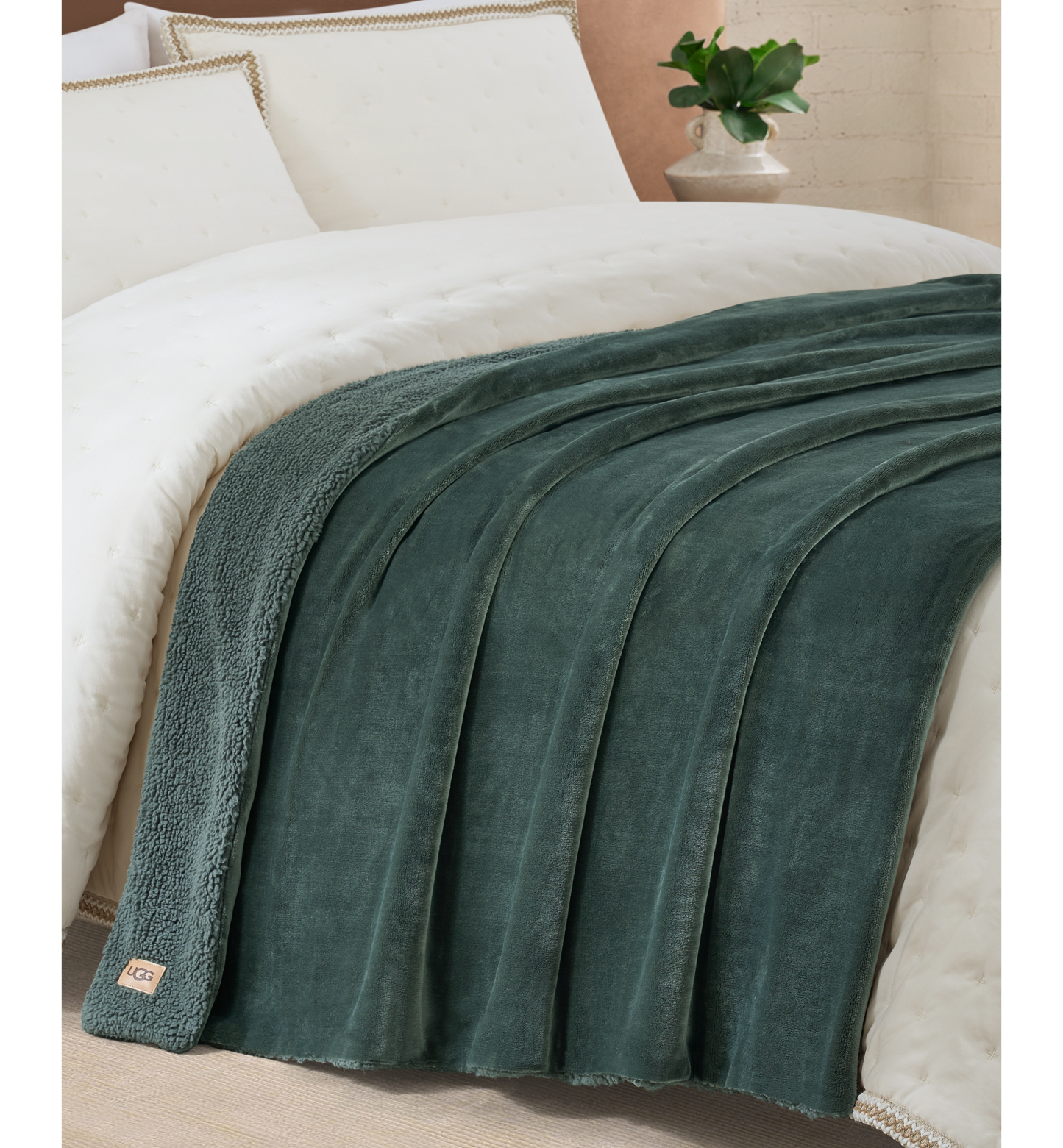 UGG® Avery Reversible Throw, 50" x 70" - Arugula